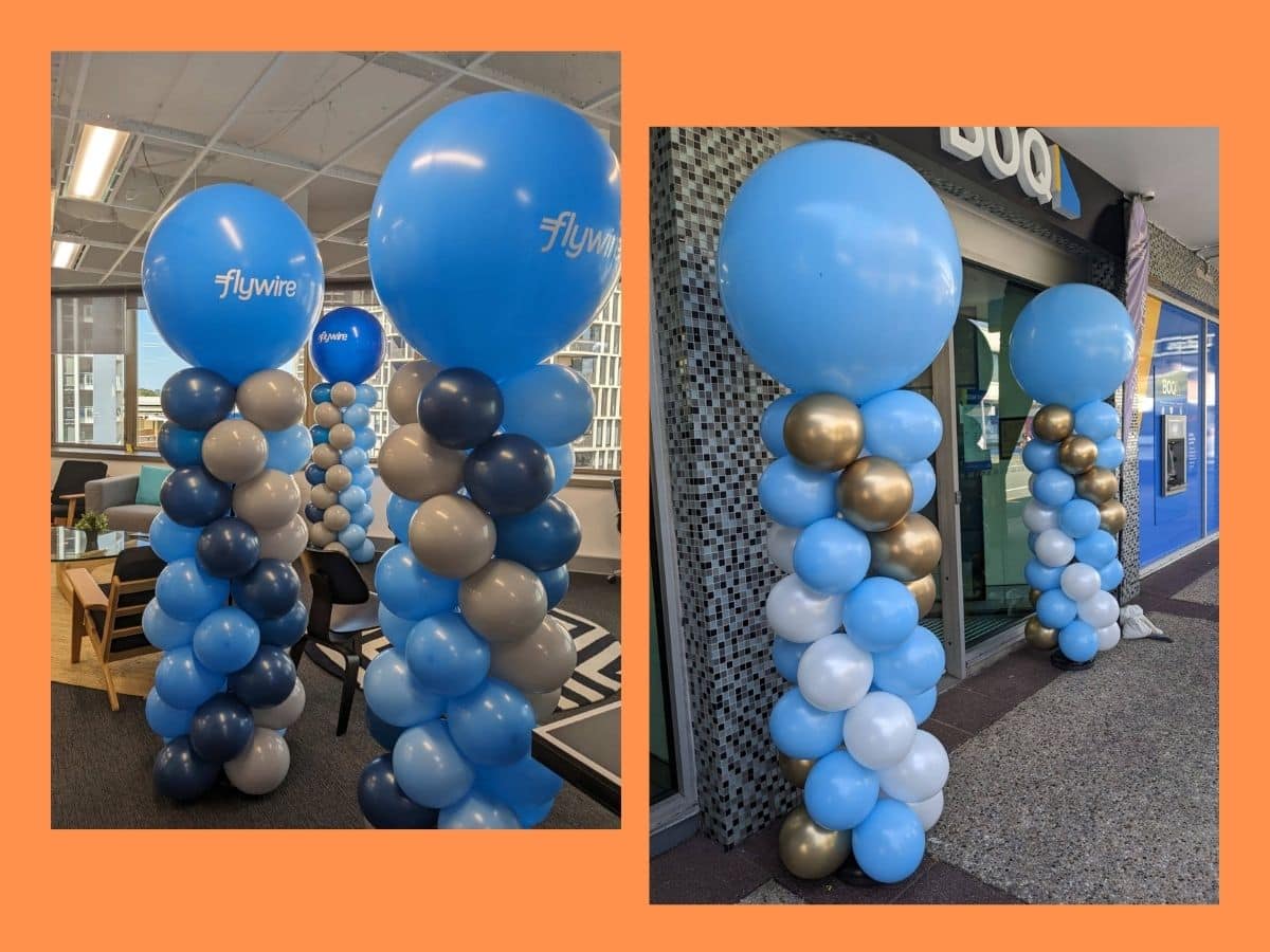 organic balloon arch on light up letters ballons near me